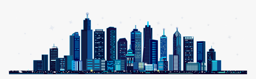 Blue Building City Festival M - City Building Vector Png, Transparent Png
