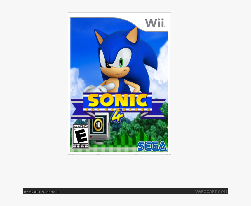 Sonic The Hedgehog 4 Box Art Cover - Sonic The Hedgehog 4 Wii, HD Png Download