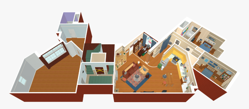 Walkthrough Video Screen - Big Bang Theory Amy's Apartment Layout, HD Png Download