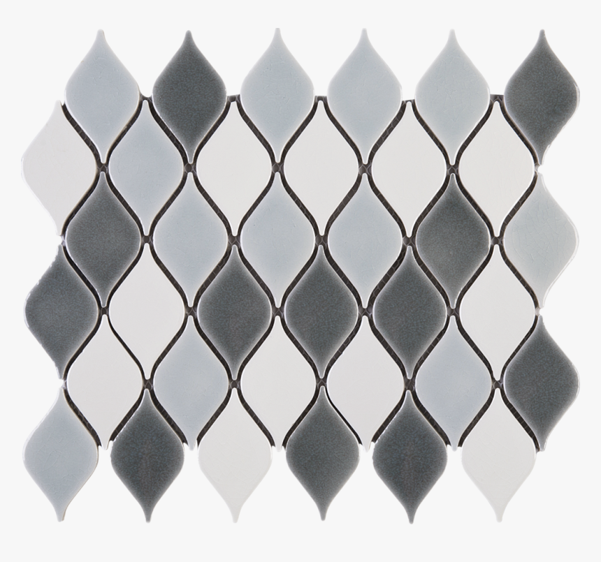 Teardrop Pattern White And Grey Ceramic Mesh Mounted - Louvre, HD Png Download
