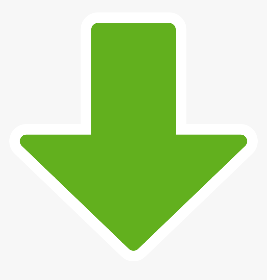 Flecha Hacia Abajo Verde, HD Png Download