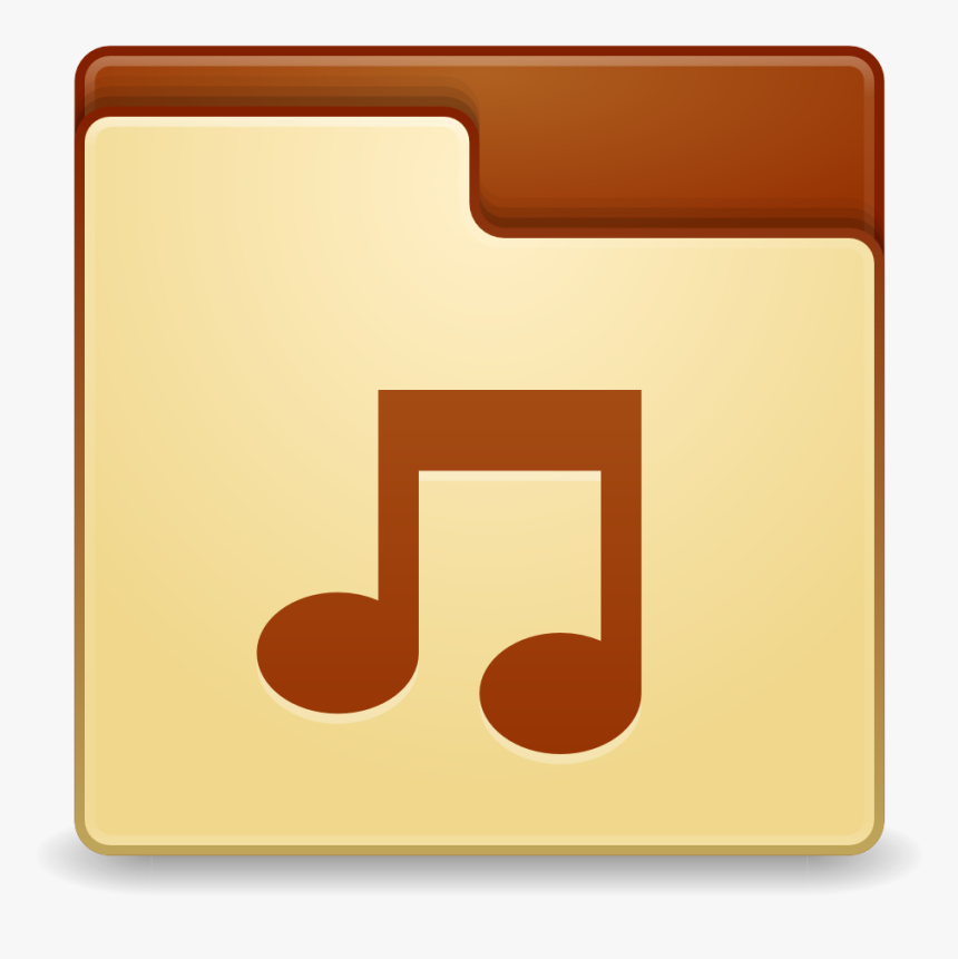 Places Folder Music Icon - Imagen De Carpetas Plantilla De Icono Png, Transparent Png