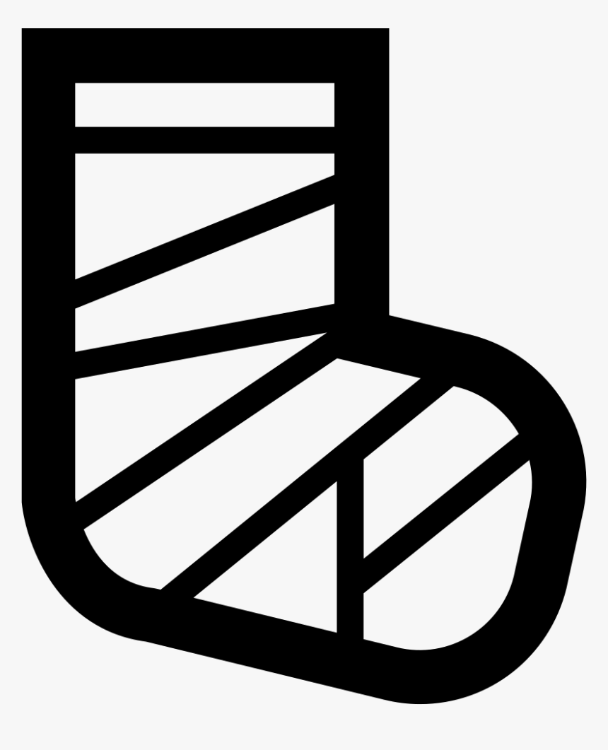 Broken Feet With Bandage - Broken Foot Icon, HD Png Download