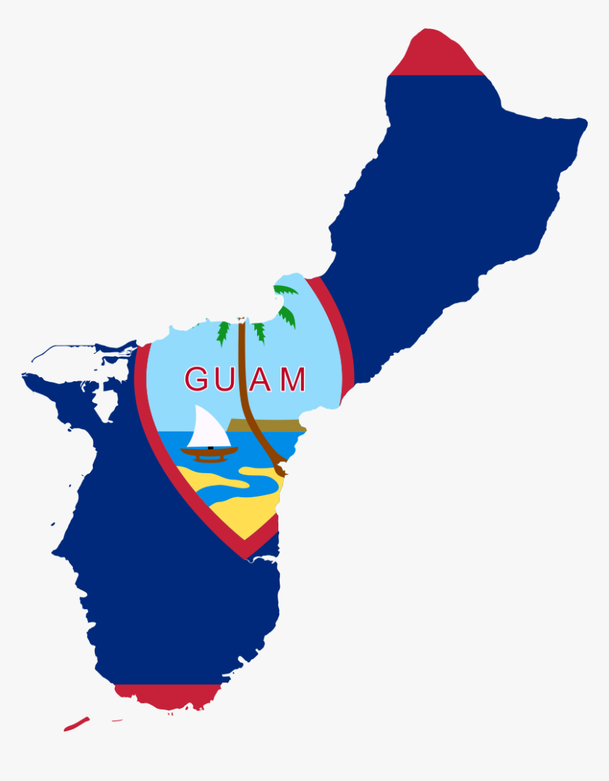 Guam Flag Map, HD Png Download , Transparent Png Image - PNGitem