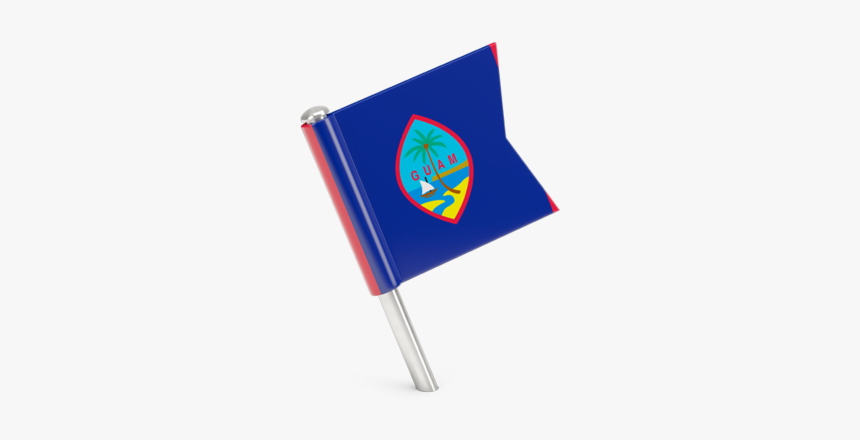 Square Flag Pin - Guam Flag Icon, HD Png Download