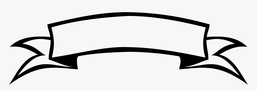 Ribbon Banner Png Hd - Ribbon Vector Black And White Png, Transparent Png