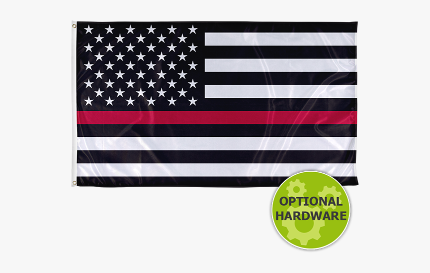 Red And Blue Line American Flag, HD Png Download