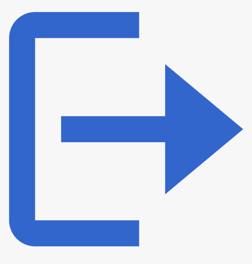Oojs Ui Icon Logout Ltr Progressive - Blue Logout Icon Png, Transparent Png