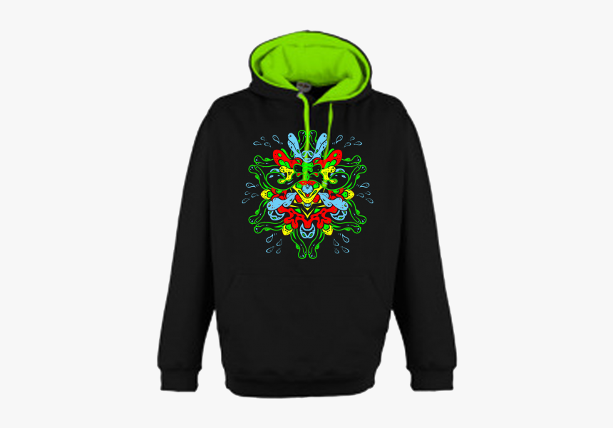 Purple And Lime Green Hoodie, HD Png Download