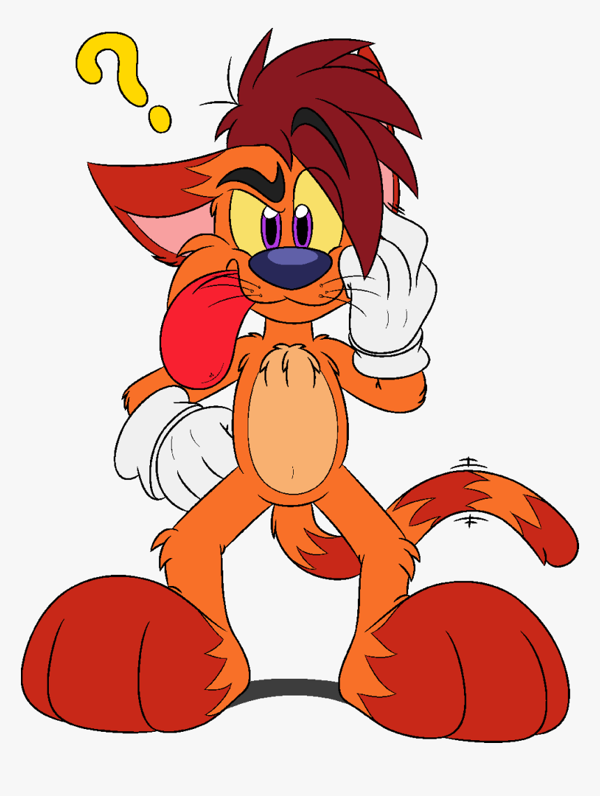 Ams - Confused Kitty - Cartoon, HD Png Download