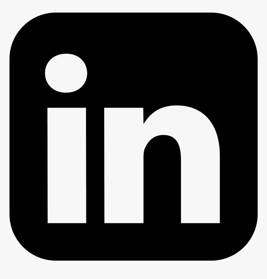 Linkedin Icon Black And White, HD Png Download