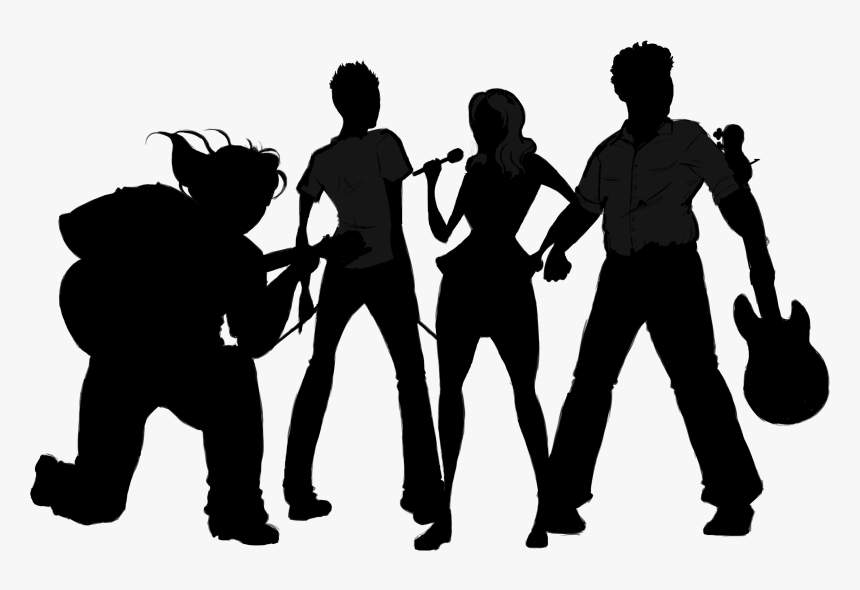 Band-plays - Band Silhouette Transparent, HD Png Download