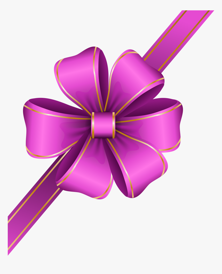 Decorative Pink Bow Corner Transparent Png Clip Art, Png Download