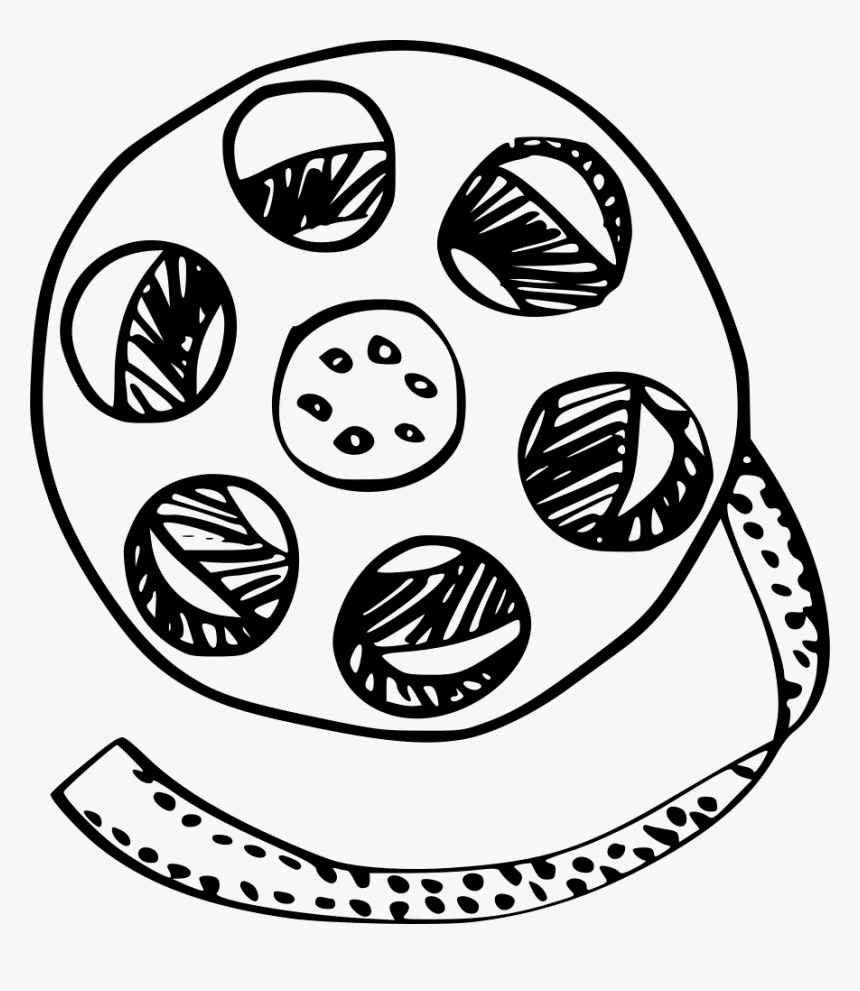 Film Clipart Video - Film Reel Drawing Png, Transparent Png