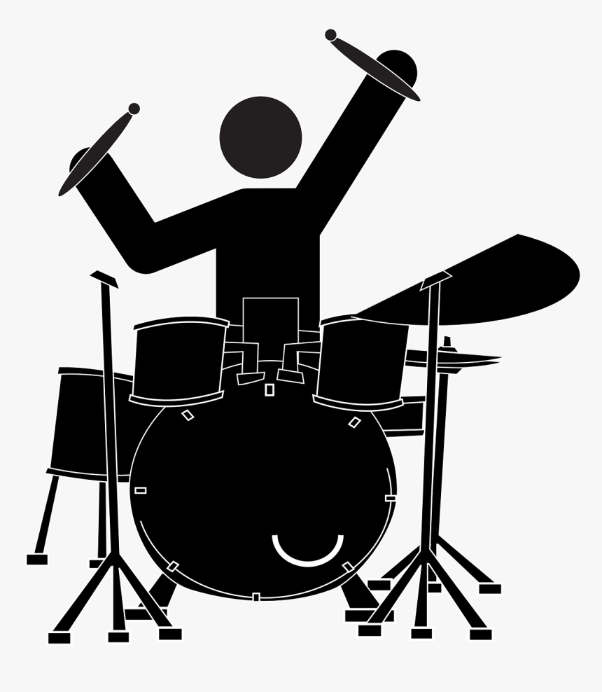 Transparent Drums Clipart - Stickman Playing Drums, HD Png Download