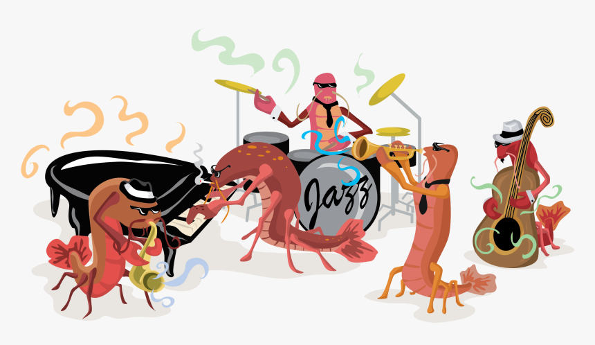 Crawfish Band Free Vector Clip Art - Clip Art, HD Png Download
