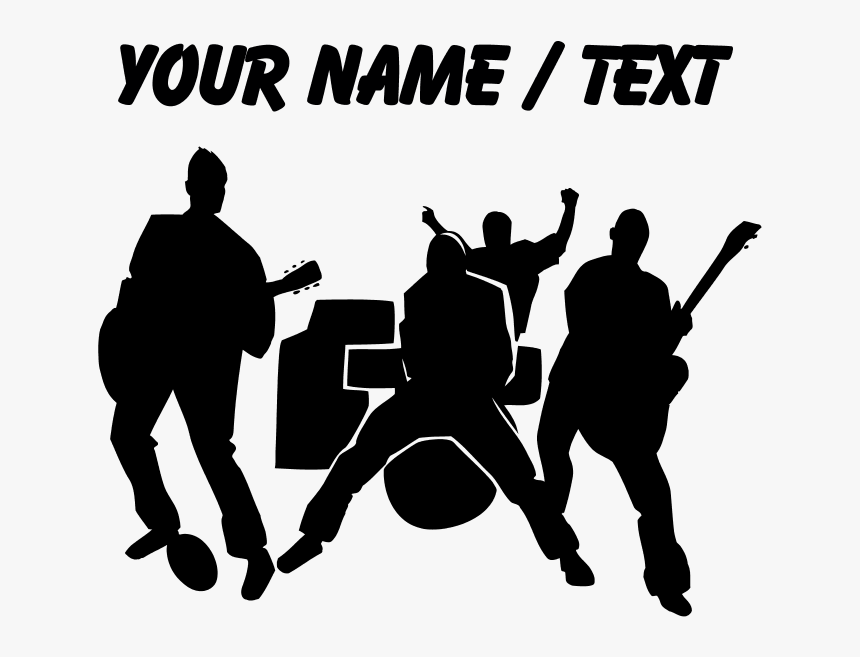 Rock Band Musical Ensemble Curtain Silhouette - Dj Booth Cartoon Transparent, HD Png Download