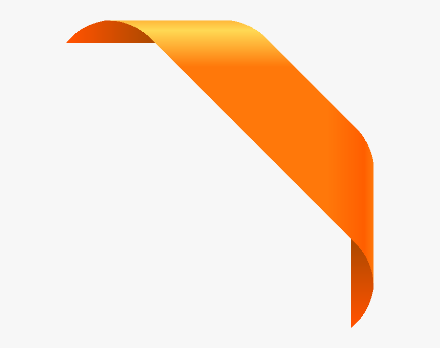 Corner Ribbon01 Light Orange - Corner Orange Png, Transparent Png