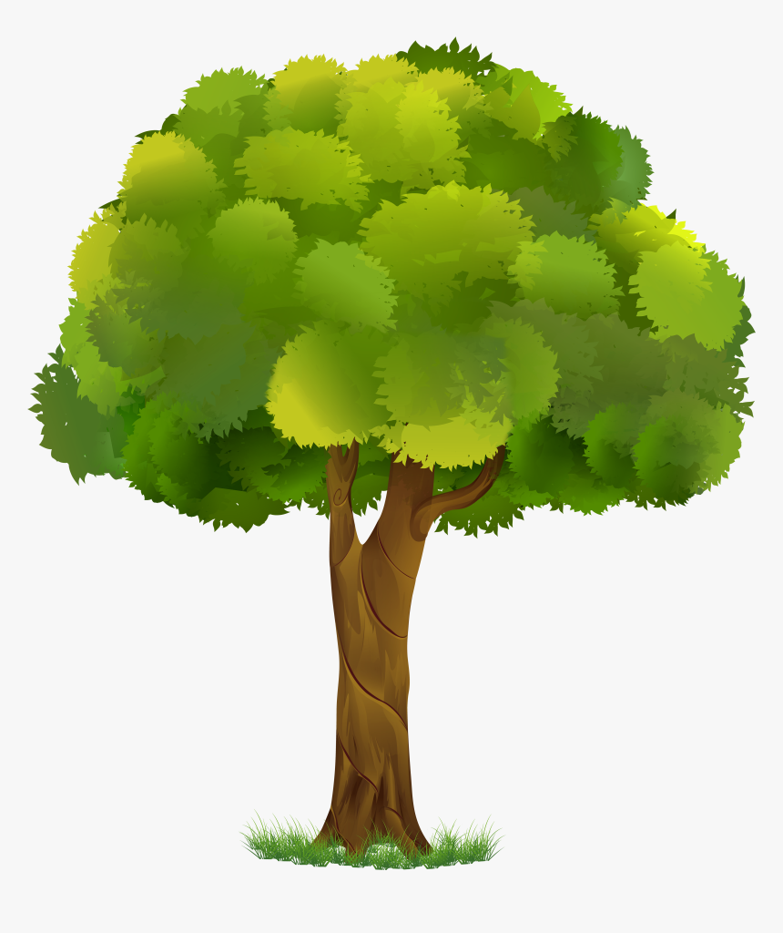 Tree Transparent Clip Art Image - Clipart Tree Transparent Background, HD Png Download