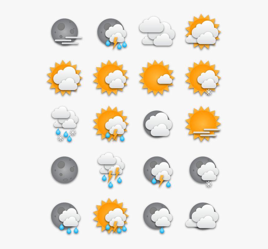 Free Weather Icons Png - Weather Icons Png Freeware, Transparent Png