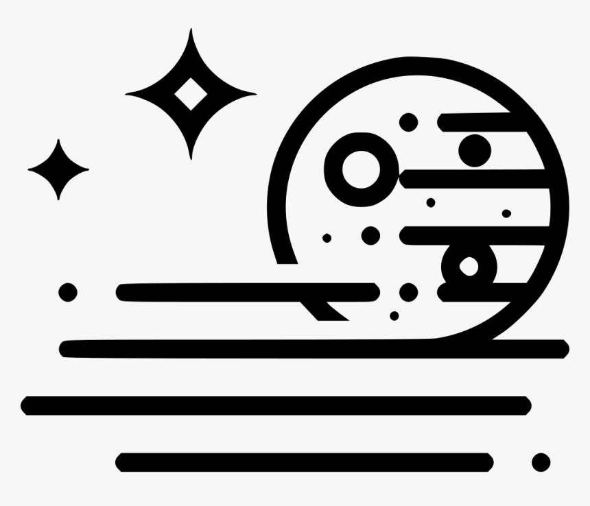 Foggy Stars Moon Svg - Icon, HD Png Download