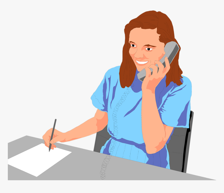 Business Woman Image - Women On The Phone Clipart, HD Png Download