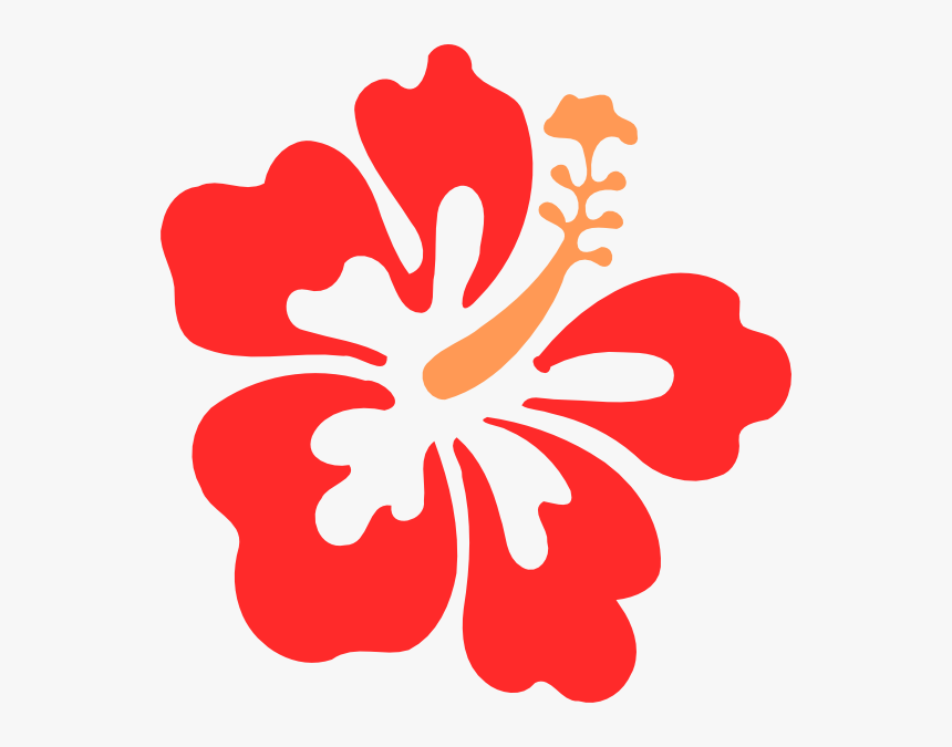 Clip Art At Clker - Red Hawaiian Flower Clip Art, HD Png Download