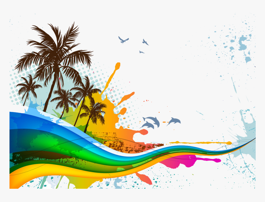 Arecaceae Coconut Float Summer Png Download Free Clipart - Summer Abstract Background Png, Transparent Png