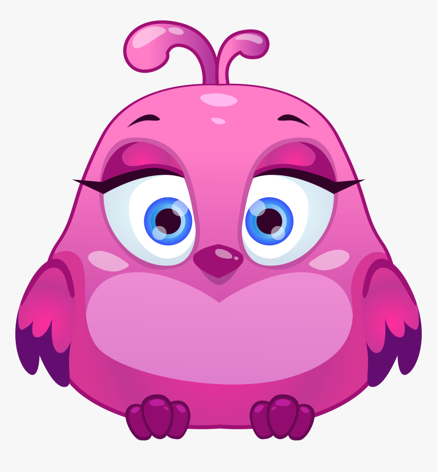 Pink Cute Bird Png Clip Art Image - Cute Bird Clipart, Transparent Png