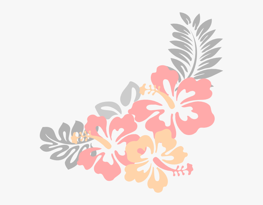 Hibiscus Light Grey Svg Clip Arts - Hibiscus Clip Art, HD Png Download
