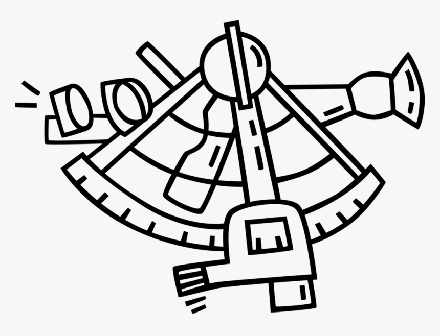 Vector Illustration Of Sextant Navigation Instrument - Секстант Вектор Пнг, HD Png Download