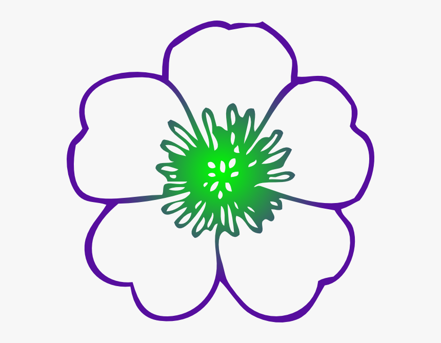 Hibiscus Png Outline - Poppy Flower Clipart Black And White, Transparent Png