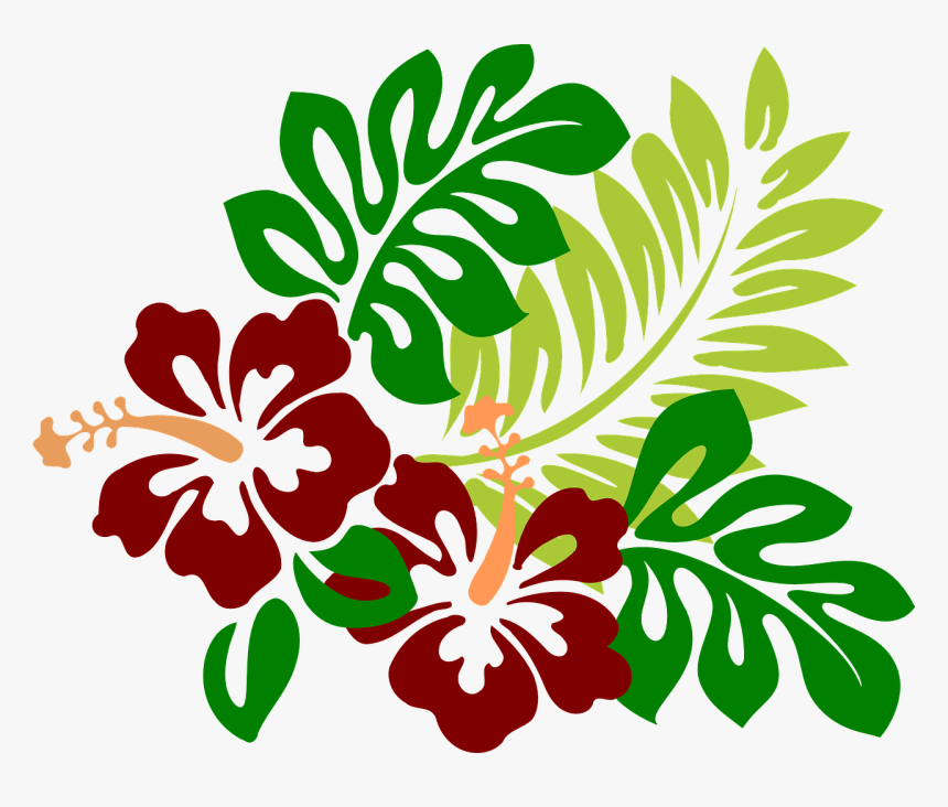 Hibiscus, Flowers, Red, Tropical, Hawaiian, Blossoms - Hibiscus Clip Art, HD Png Download