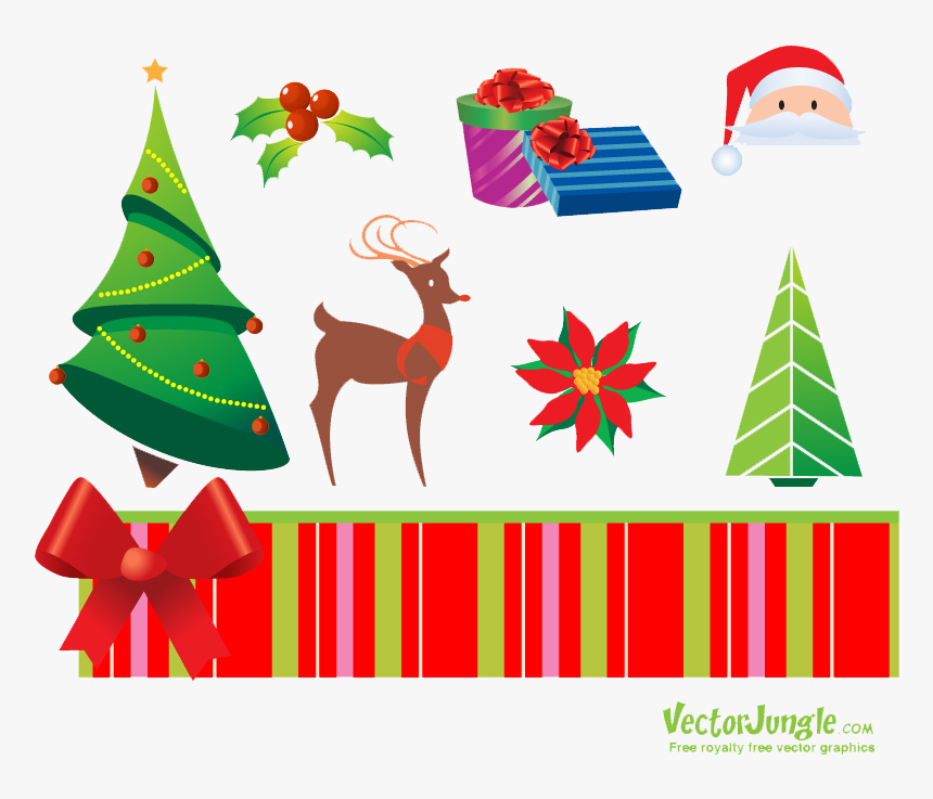 Christmas Elements Png Free Download - Christmas Vectors Royalty Free, Transparent Png
