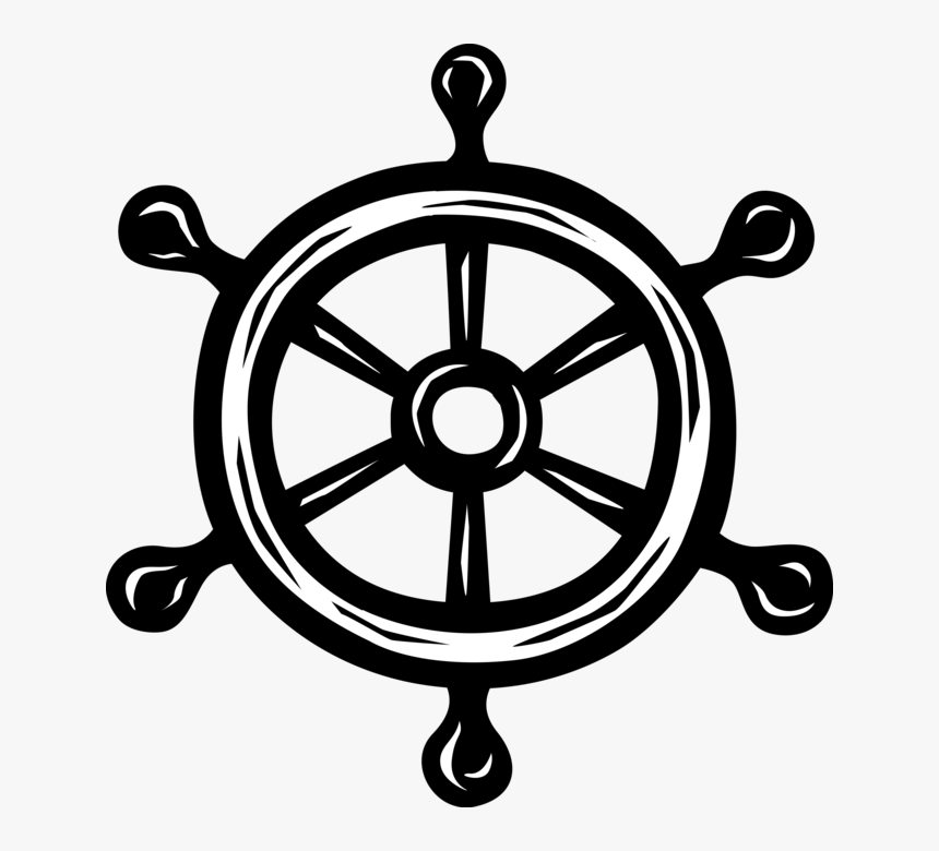Vector Illustration Of Ship S Helm Wheel Or Boat S - Boat Steering Wheel Gif, HD Png Download