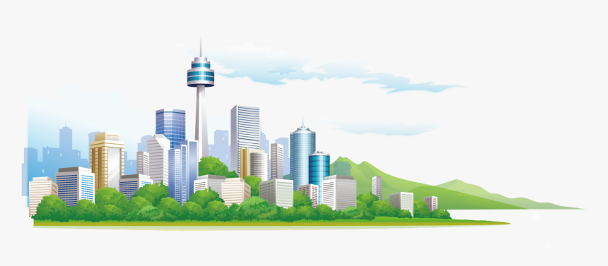 City Building Vector Illustration - Buildings Vectors Illustration Png, Transparent Png