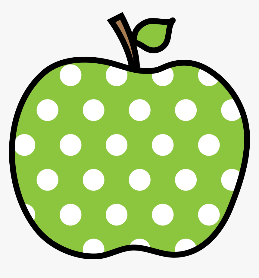 Apple Clipart Dotted Polka Dot Apple Clipart, HD Png Download