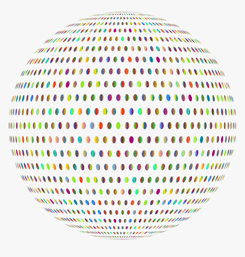 Prismatic Polka Dots Mark Ii Sphere No Background Clip - Ball Color Spectrum Png, Transparent Png