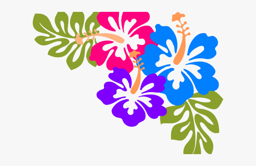 Transparent Luau Png - Hawaiian Flowers Clip Art, Png Download