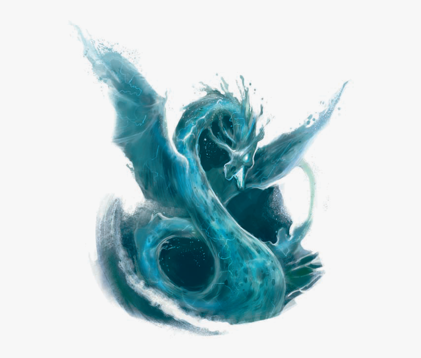 Dragon Png Transparent - Water Dragon Fantasy Art, Png Download
