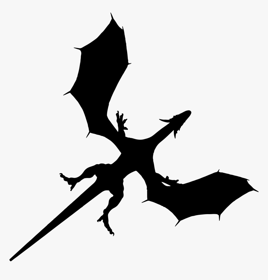 Dragon Wingspan Silhouette Clip Arts - Png Dragon Silhouette, Transparent Png