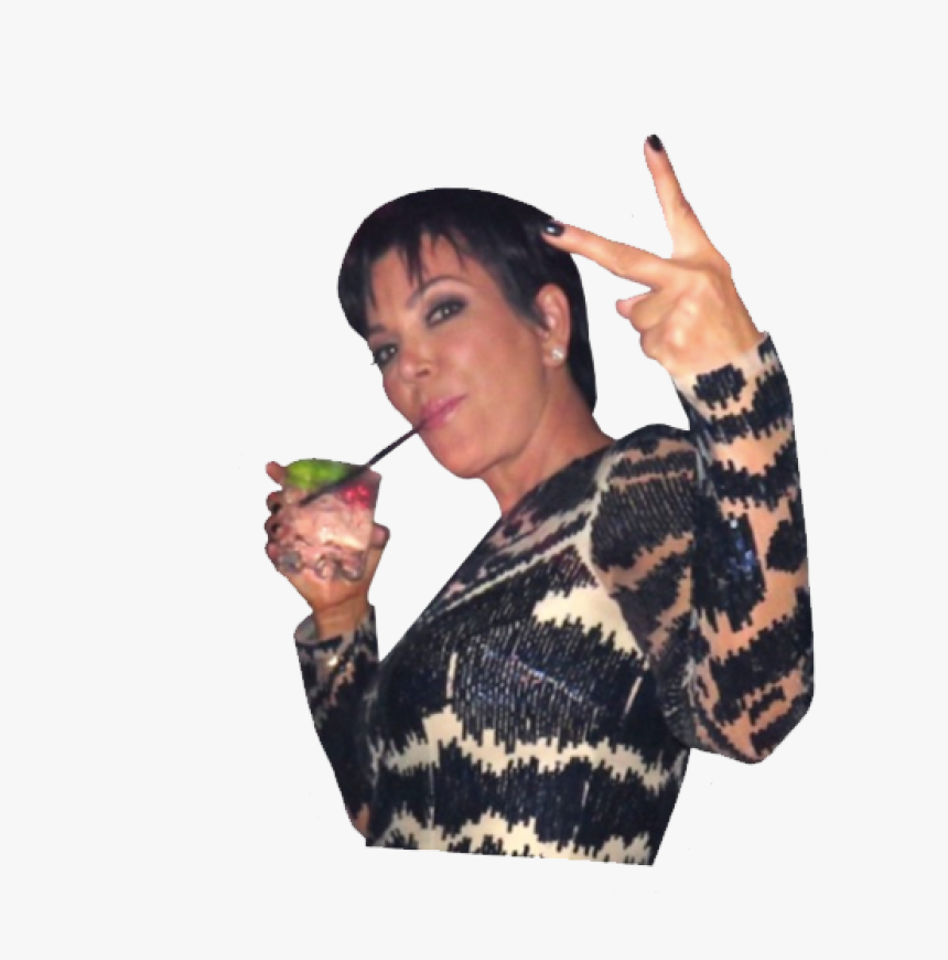 Kris Jenner Peace Sign Sticker, HD Png Download