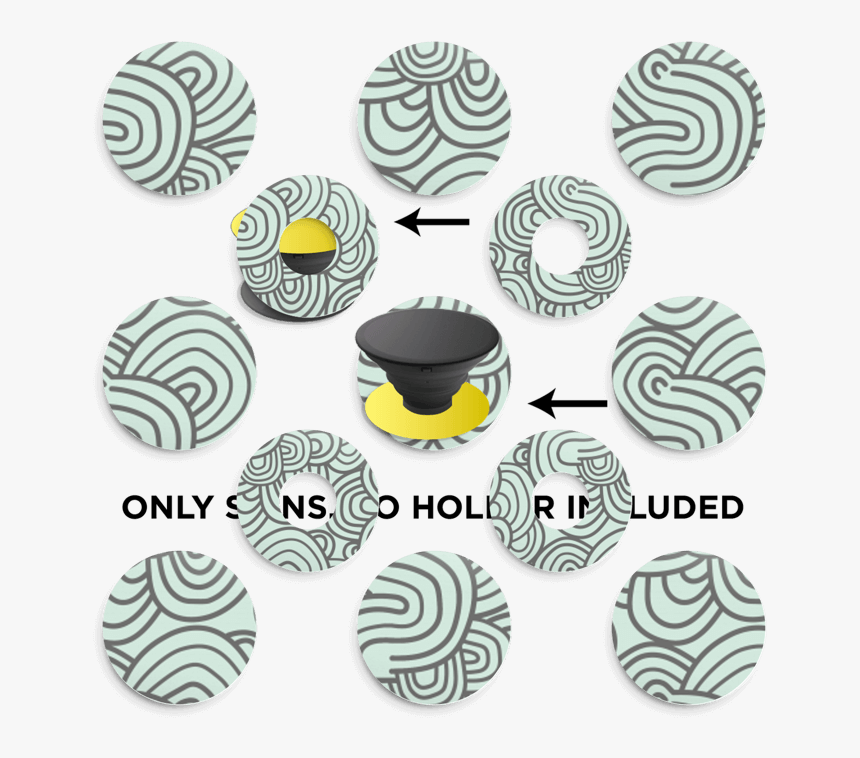 Squiggle Skin Phone Holder - Clip Art, HD Png Download