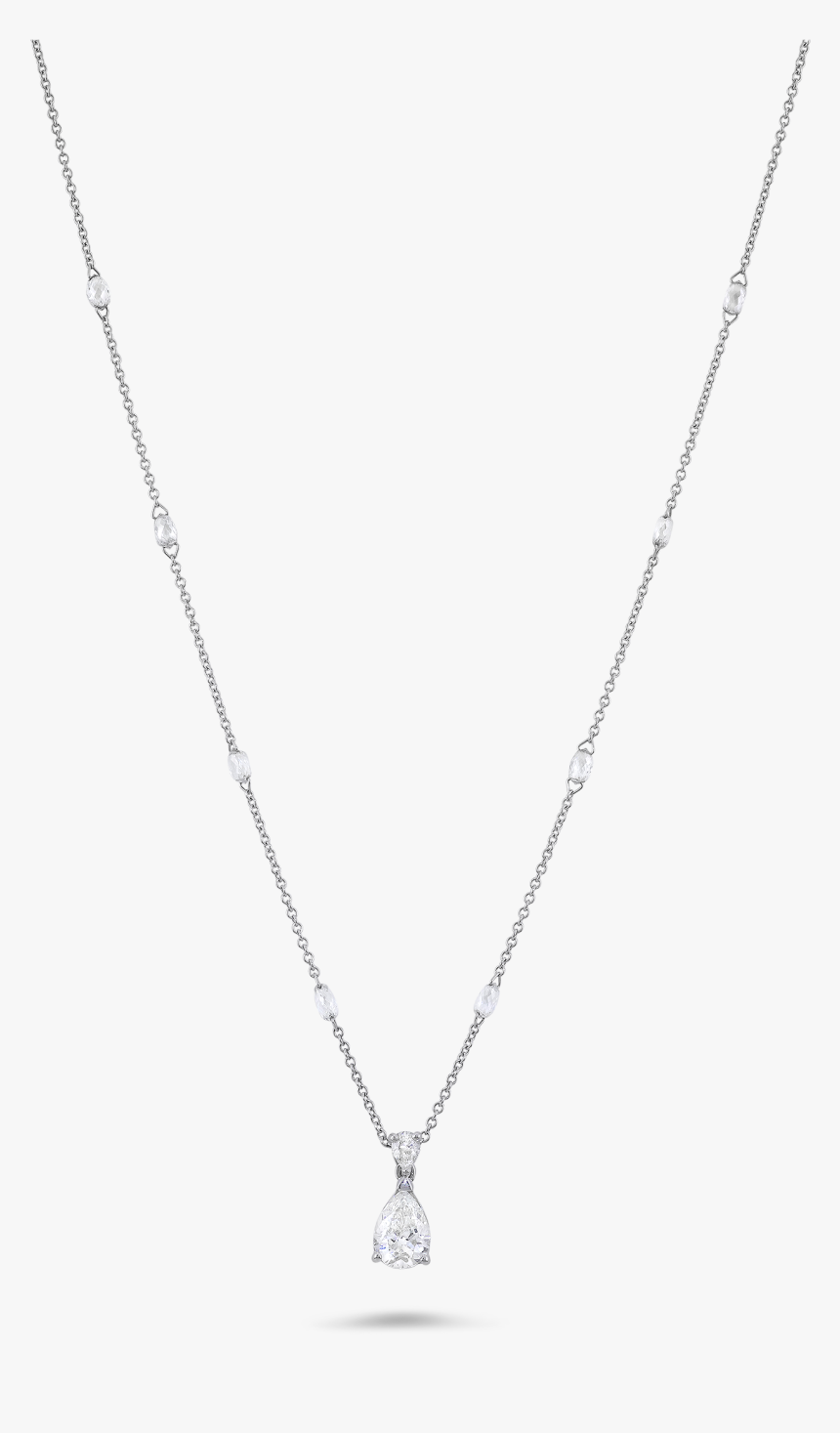 Beautiful Pear Cut Diamond Necklace - Locket, HD Png Download