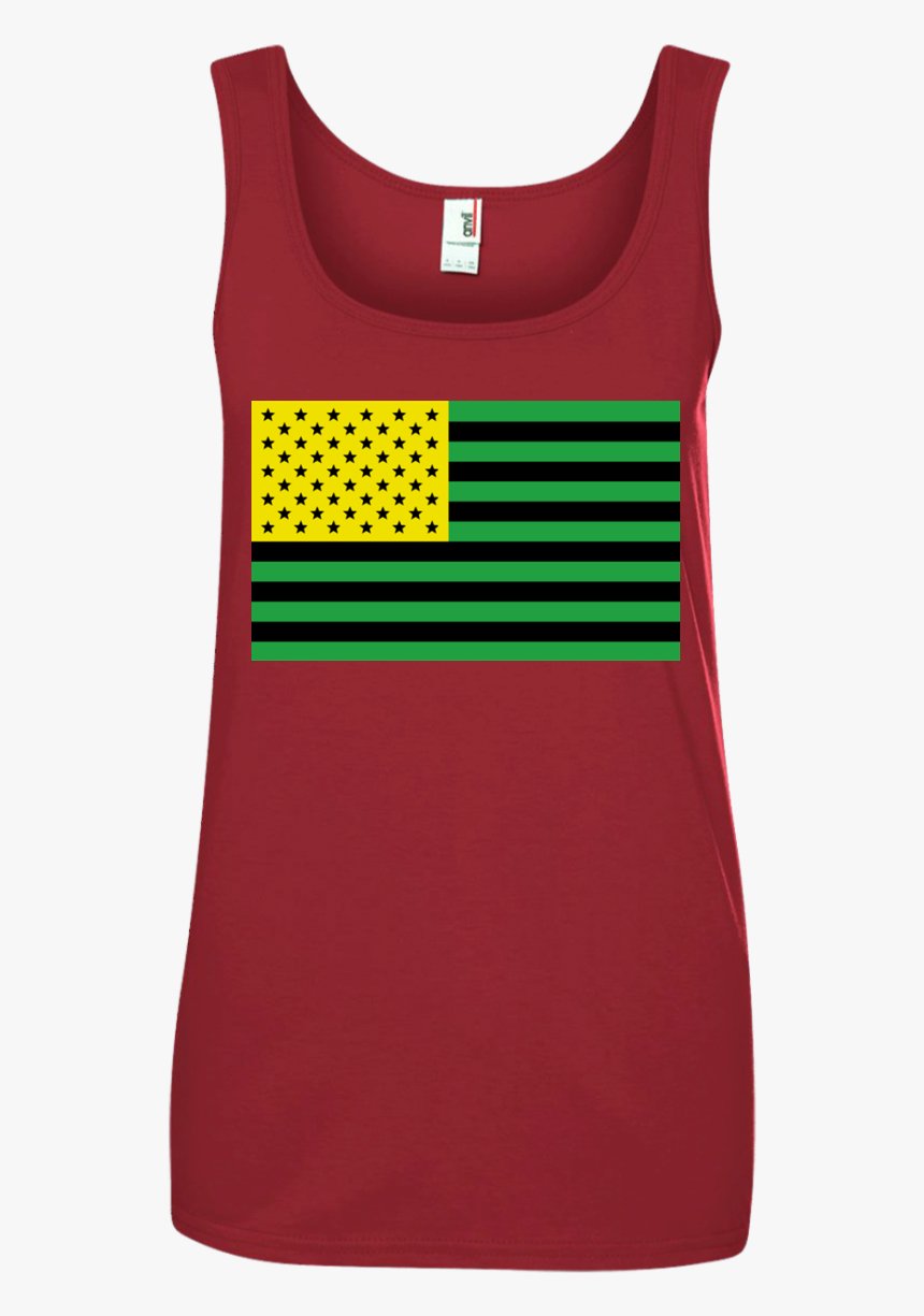 Usa Flag With Jamaica Flag Colors - Active Tank, HD Png Download