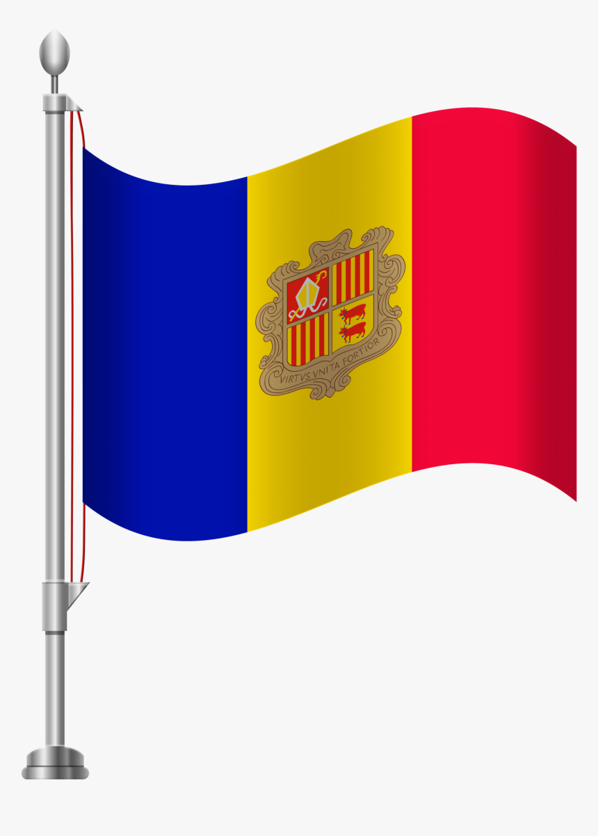 Andorra Flag Png Clip Art - Moldova Flag Png, Transparent Png