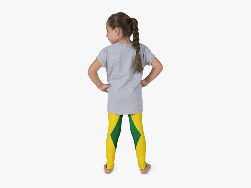 Jamaica Flag Leggings - Kids Back Png, Transparent Png