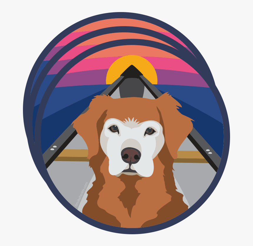 Golden Retriever Adventure Dog Stickers - Transparent Dogs Stickers, HD Png Download