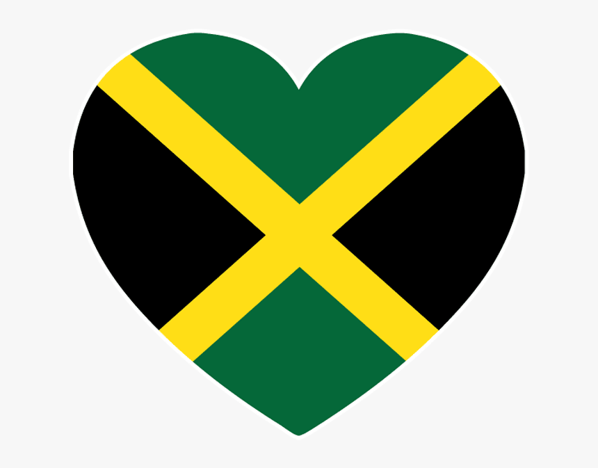 Jamaica Flag Heart Shape, HD Png Download