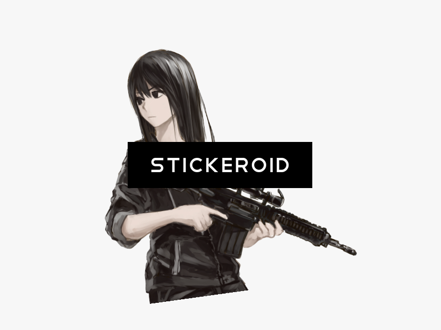 Anime Gun Png - Anime Girl Gun Png, Transparent Png
